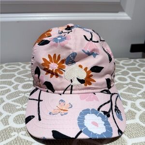 Kate Spade Pearl Blush Floral print ball cap worn once